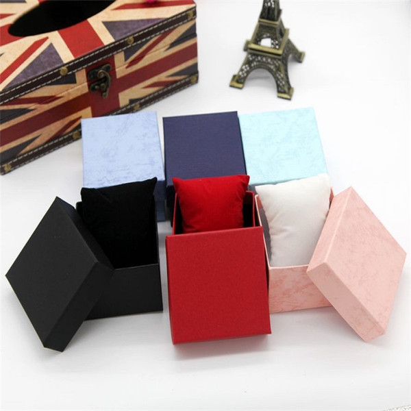 New Fashion Jewelry Packaging Durable Present Gift Box Case For Bracelets Bangles Watch Box 6 Colors