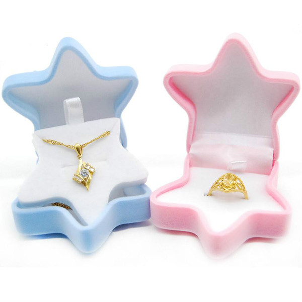 2018 new Fashion Starfish Jewelry Box Necklace Ear Stud Ring Velvet Display Box For Gift Engagement Wedding Storage Box