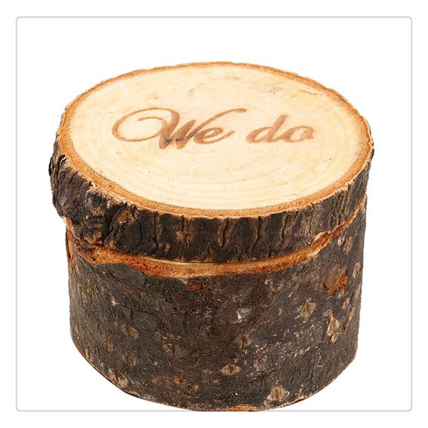 Wooden Ring Box Country Style Wedding Ring Box WE DO Pattern Rustic Ring Box For Wedding Ceremony Beautiful