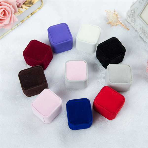 MN1973 Fashion Eerring Ring Box Pack Gift Boxes High Quality Velvet Jewelry Box for Wedding Party Gift Boxes Supplies