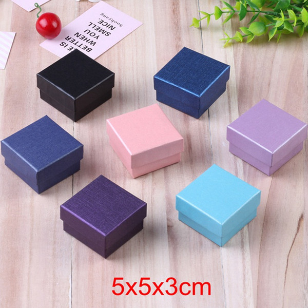 Jewelry Gift Box Square for Ring Earring Packaging Box Gift DIY Present Case Holder Set Wholesale