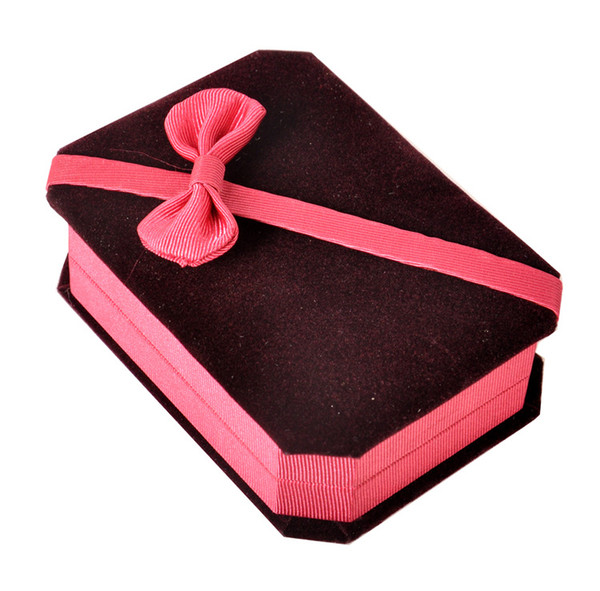 Velvet Jewelry Box for Necklace Storage Case Square Packaging Rangement Bijoux Gift Boxes Portable Women Display Travel Case