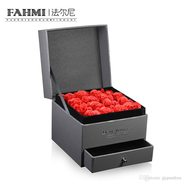 FAHMI New High-Quality Jewellery Set Box Boutique Jewelry Gift Box Rose Flower Jewelry Noble Gift Box