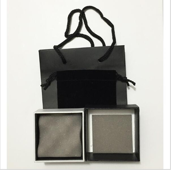 12sets/lot fashion brand jewelry package set for earrings necklace paper black hand bags gift box display