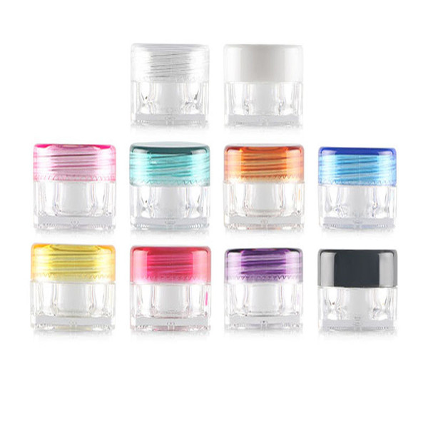 Portable Cosmetic Empty Jar Pot Eyeshadow BB Mini Box Travel Case Makeup Small Cream Container Bottle Capacity 3g5g PS Material G925F