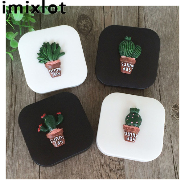 10pcs Imixlot Cute Fashion Random Pattern Travel Glasses Contact Lenses Box Contact Lens Case For Eyes Care Kit Holder Container C19041201