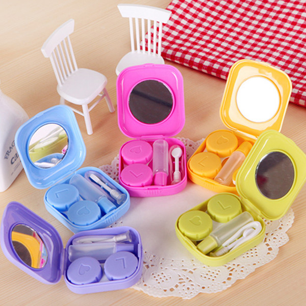 10pcs 2019 New Portable Contact Lens Kit Case Box Lens Storage Holder Container Complete Accessories C19041201