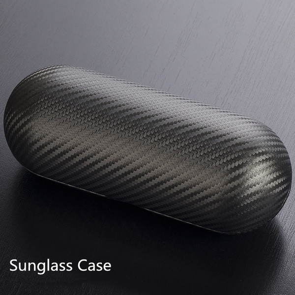 Wholesale High Quality Carbon Fiber Sunglass Boxes Case Black New Mens Glass Gift Box Ladies Glass Protect Case W011 C19041201