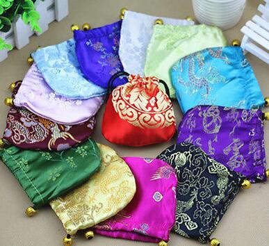 Free shipping Fine New 100% Silk jewelry gift bag Jewelry Pouches, Bags 50pcs Wholesale price