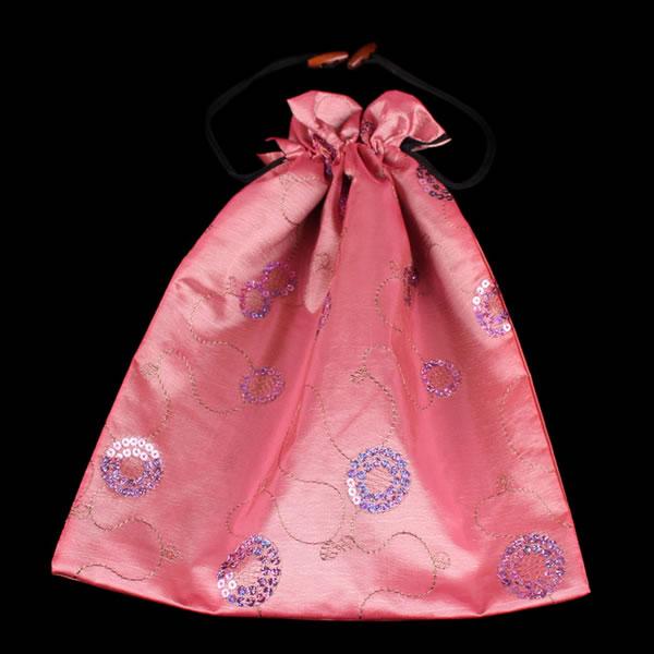 Satin shoe bags, with paillette decoration, mixed design, shoe bags, storage bags, 35*47cm, Mix Color, sold by lot (10pcs/lot)