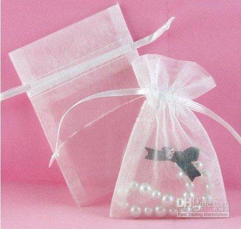 Free shipping 9x12cm 100pcs/lot new White Organza Jewelry Gift Bags/Box /HOT Sale /Fashion