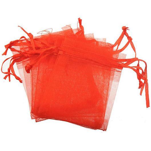 Jewelry Bags Gift Pouches Packaging Bracelets Necklace Handicrafts Display Drawstring Lucency Candy Color Red Pink Yellow White 7*9cm 100pcs