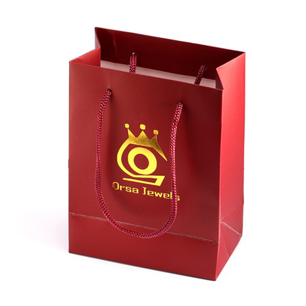 ORSA Jewelry Package for Jewelry Gift Paper Hand Bag Jewelry Boxes With Red Color Present Decoration