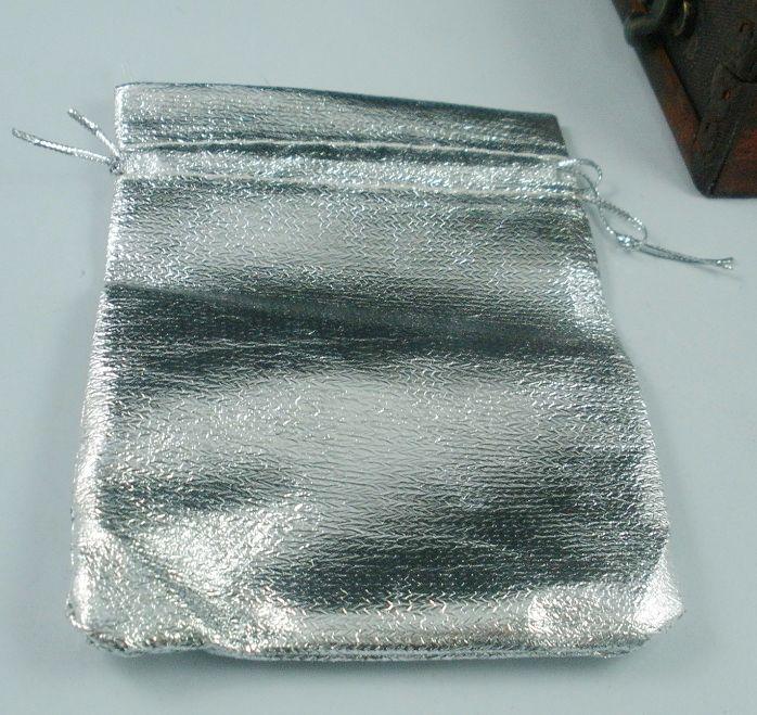 Hot ! 100 Silver Plated Gauze Jewelry Bags 7x9 cm / 9x12cm / 11x16cm / 13x18cmJewelry Gift Pouch Bags For Wedding favors With Drawstring