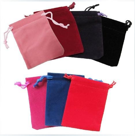 7*9cm velvet jewelry pouch gift present package mix color fit for necklace bracelet earring