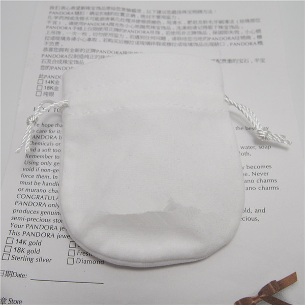 Start 10PCS White Replacement Jewelry Pouches Bags For Pandora Charm Bead Necklace Earrings Ring Pendant Packaging New Arrival