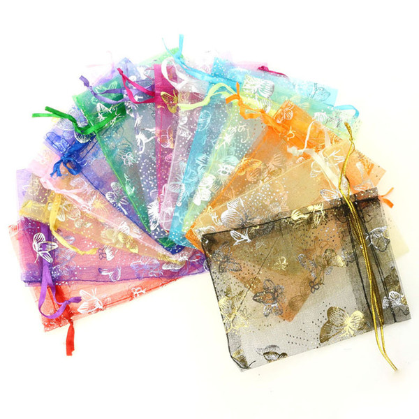 100pcs /bag , Selection 13 Colors Jewelry Bag 7x9cm Organza Jewelry Packaging Display & Jewelry Pouches 020004