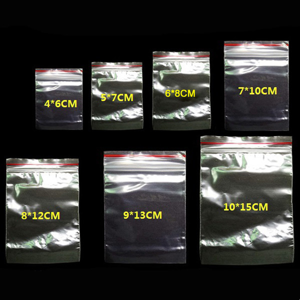 Jewelry Ziplock Zip Zipped Lock Reclosable Plastic Poly Clear Bags 100pcs/pack Thickness 0.05mm