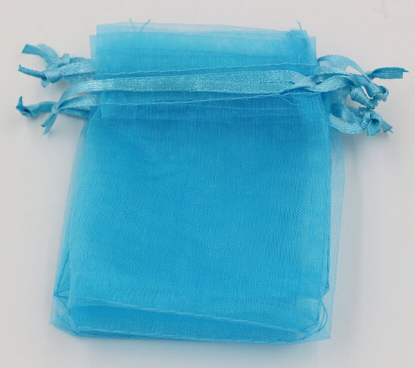 MIC Light Blue Organza Jewelry Gift Pouch Bags For Wedding favors,beads,jewelry 7x9cm ,9X11cm, 13x18cm ( 313)