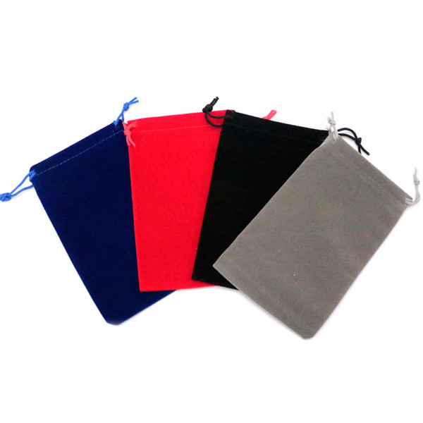 20pcs 10*16cm Velvet Drawstring Pouch Bag/Jewelry Bag/Wedding Gift Bag/Toys Bag/Tablet Bag jewelry box display 4 Colors Wholesale