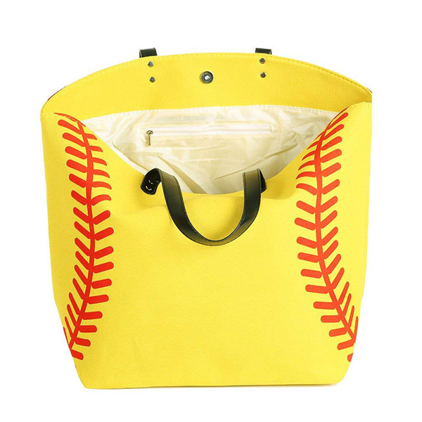 Canvas Bag Baseball Tote Sports Bags Fashion Softball Bag Football Soccer Basketball Cotton Canvas Tote Bag