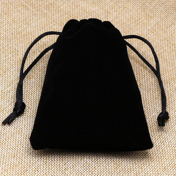 Elegant Black Bag for Watches and Jewelry Black Rope Velvet Cloth Best Gift for Decoration Wholesale