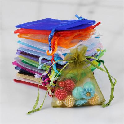 Hotsell organza bag wedding gift bag jewelry packing bag 100pcs mixed colors various sizes free shipping