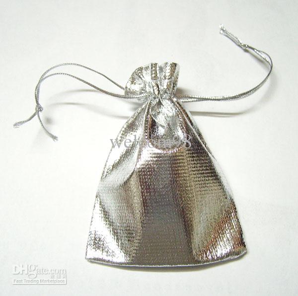 100pcs/lot Silver Color Jewelry Bag Gift Bag Pouches For Craft Jewelry Gift W35 Free Shipping