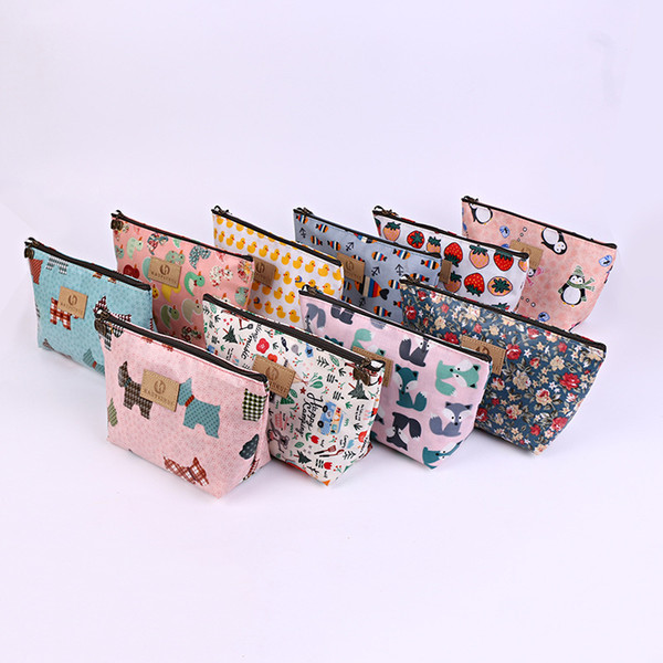 Korean Version Of The New Printing Cosmetic Bag Wash Bag Cartoon Waterproof Women Cosmetic Storage Bag Support FBA Drop Shipping H290F