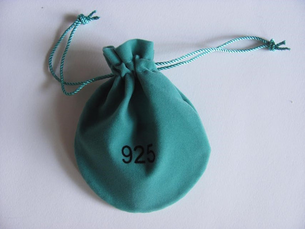 40pcs/pack Green 925 Logo Gift Jewelry Pouches 65CMx55CM P2 for silver Jewelry Best Quality