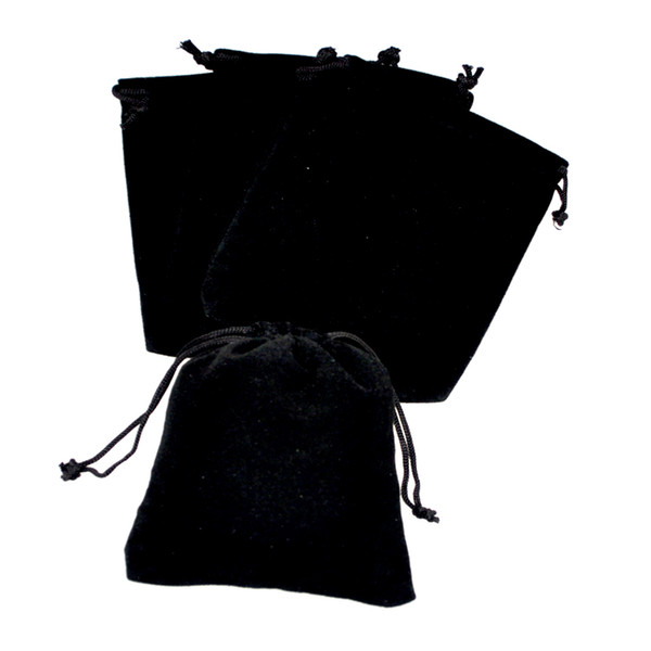 10 X 16 CM Fashion Black Velvet Drawstrings Gift Bags Jewelry Pouches For Wedding Xmas Package Free Shipping