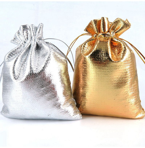 4sizes Fashion Gold Plated Gauze Satin Jewelry Bags Jewelry Christmas Gift Pouches Bag Wedding Gift Bag 6x9cm 7X9cm 9x12cm 13x18cm