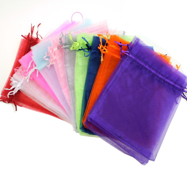 [Simple Seven] 100pcs/lot Fixed All Colors Organza Wedding Gift Bags Pouches Fine Jewelry Findings Fashion Accessories 20x30cm