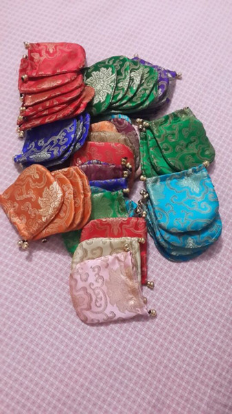 Wholesale 100 pcs/lot Silk satin brocade jewelry bags 12cm*12cm