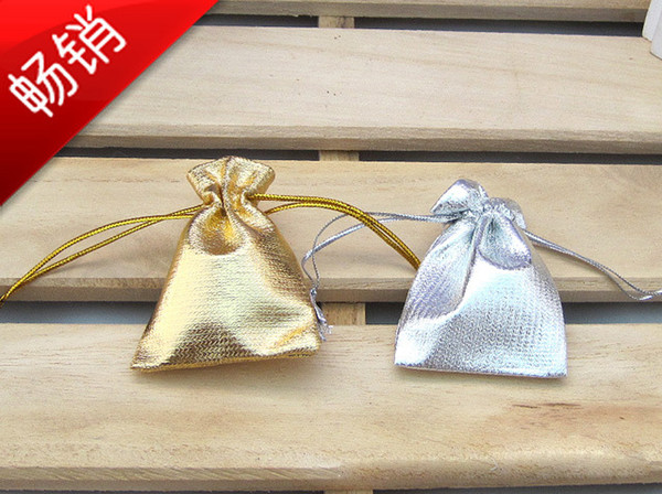 Wholesale 50 pcsSilver Plated Gauze Jewelry Bags 7x9 cm /5x7cm/ 9x12cm / 13x18cmJewelry Gift Pouch Bags For Wedding favors With Drawstring