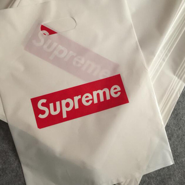 SUP Brand Bags Fashion Box Logo Shopping Bags 30*40CM Plastic Handbags Package Bags For Clothes In Stock