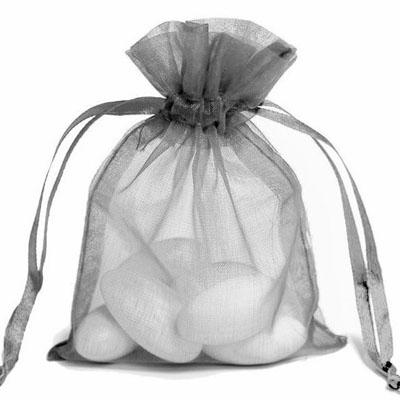 Silver Gray Organza Drawstring Pouch Earrings Ring necklace Braceklets organizer Sack Jewelry Gift Packaging Bag