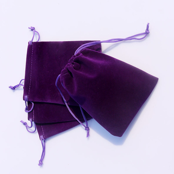 AMETHYST 3 Sizes velvet jewelry pouch gift present package fit for necklace bracelet earring Christmas Bags