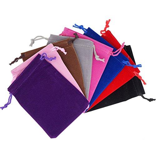 mix color Soft Velvet Jewelry Pouches Rings Necklace Earrings Stud Bracelets Bangle Gift Drawstrings Packaging Bags 5x7cm7x9cm10x12cm12x15cm