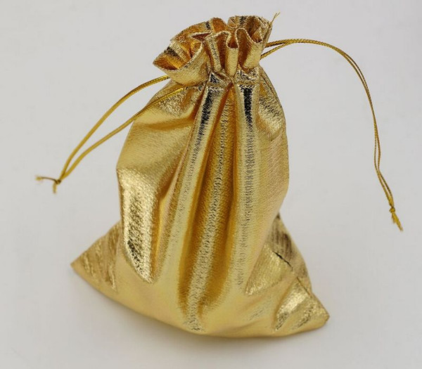 Hot sell ! Gold Foil Organza Wedding Favor Gift Bag Pouch Jewelry Package 11x16cm / 13x18cm (364)