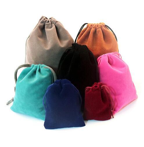 2 Sizes Packing Drawstring Velvet Pouch Sachet Gift Bag For Jewelry Wedding Things Party Bead Container Storage GB399