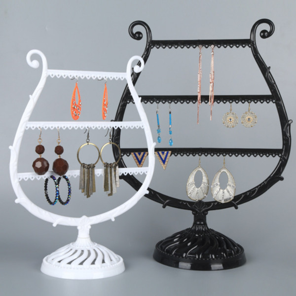 Jewelry Piano Shape Stand Display Organizer Necklace Ring Earring Holder Show Rack