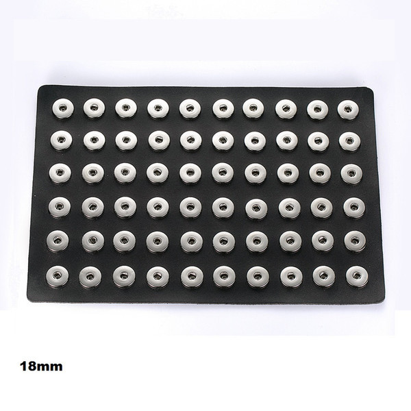 Black Leather Interchangeable Snap Charms Holder Jewelry Organizer Display Base for 12mm 18mm Buttons