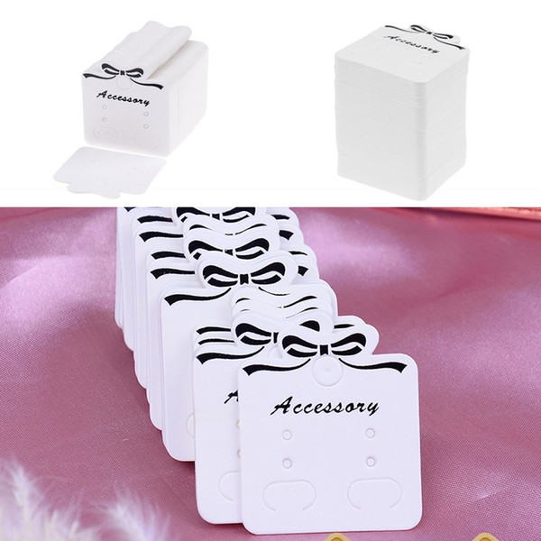 2019 New 100Pcs 3.5x4cm Ear Studs Card Tag Marking Label Necklace/Earring/Hairpin Packing Cards Jewelry Displays Paper Organizer