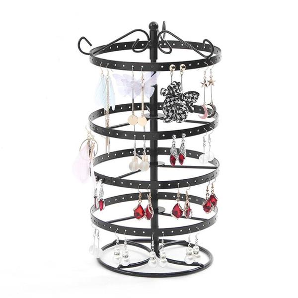 Multifunctional Metal Necklace Chain Bracelet Rotation Holder Detachable Earring Jewelry Display Stand Rack Hanger 2018 new