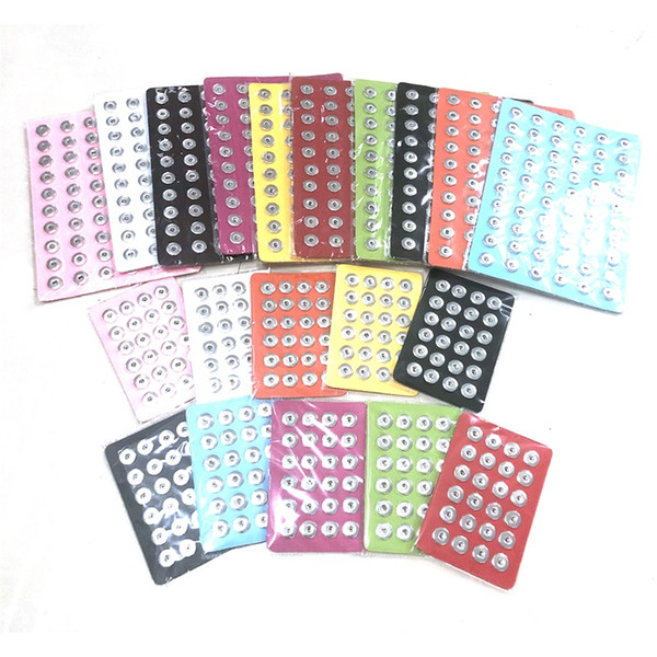 10 colors Noosa Genuine Leather Snap Button Display Holder Snap Jewelry 18mm Snap Buttons Soft Display Stand