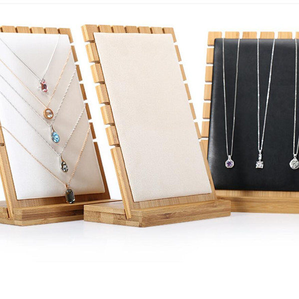 designer jewelrt display bamboo stand simple for necklace jewelry display wholesale hot fashion free of shipping