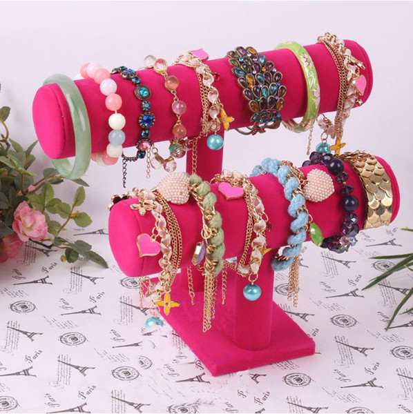 Quality Black 3-Tier Velvet Watch/Bracelet Jewelry Display Holder Stand Jewerly Case Trail Order 1PCS Free Shipping(170042)