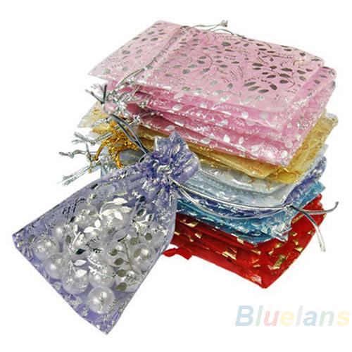 25pcs/set Organza Jewelry Wedding Gift Pouch Bags 7x9cm 3X4 Inch Mix Color for Party Holiday New Year Use 02IP