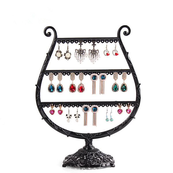 Black Bronze Cup earring display Jewelry display shelf earring holder jewelry organizer earrings display stand frame D01